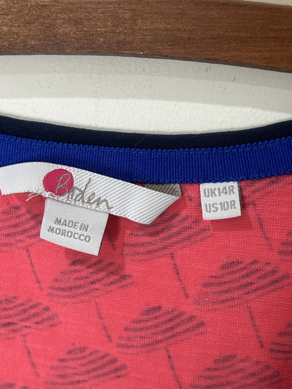 BODEN Umbrella Print Spring Faux Wrap Dress Size 10R - Picture 4 of 12